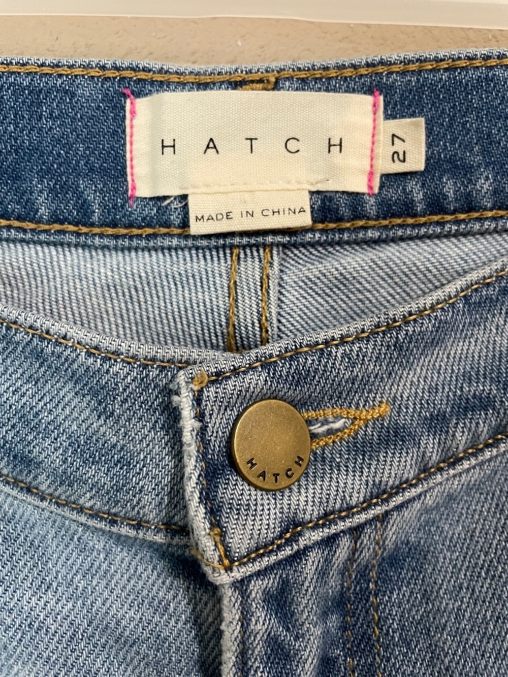 Hatch Maternity Light Wash Crop Flare Jeans Size 27 - Picture 3 of 3